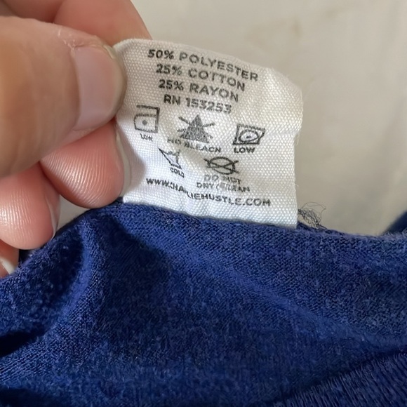 Charlie Hustle Navy KC Heart Tee unisex size medium kansas city - Picture 6 of 8